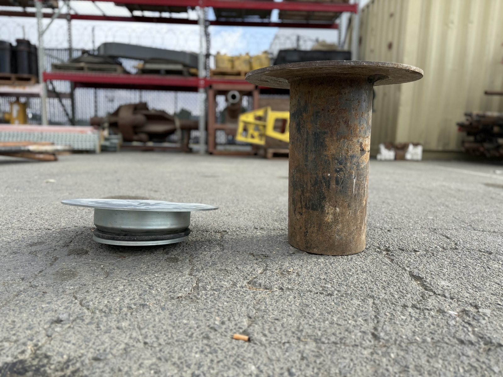 Core Cap shown side-by-side with traditional grad cap, both sitting on pavement